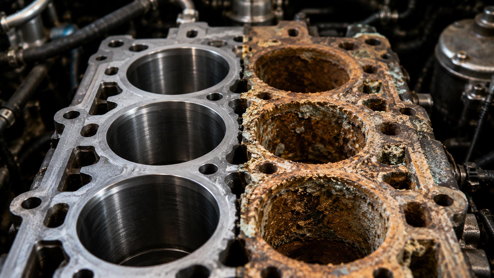 Motor-Wassermantel-Entkalkung
