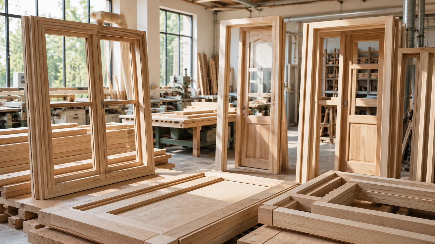 Herstellung von Holztüren und -fenstern